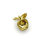 18K Gold Vintage Apple Diamond and Enamel Charm Pendant, Charm Kirsten's Corner 
