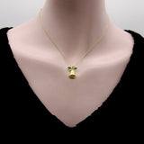 18K Gold Vintage Pear Diamond and Enamel Charm Pendant, Charm Kirsten's Corner 