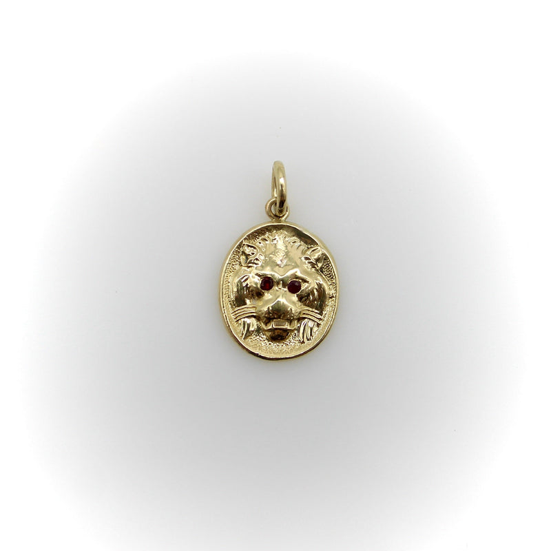 14K Gold Signature Victorian Inspired Lion Pendant / Charm Kirsten's Corner 