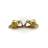 Vintage Elizabeth Locke Quatrefoil 18K Gold and Diamond Earrings Earrings Kirsten's Corner 