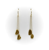 Signature 18K and 22K Gold Nugget Dangle Earrings Kirsten's Corner 