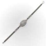 Edwardian Diamond Monogram Bracelet in 10K White Gold Bracelet Kirsten's Corner 