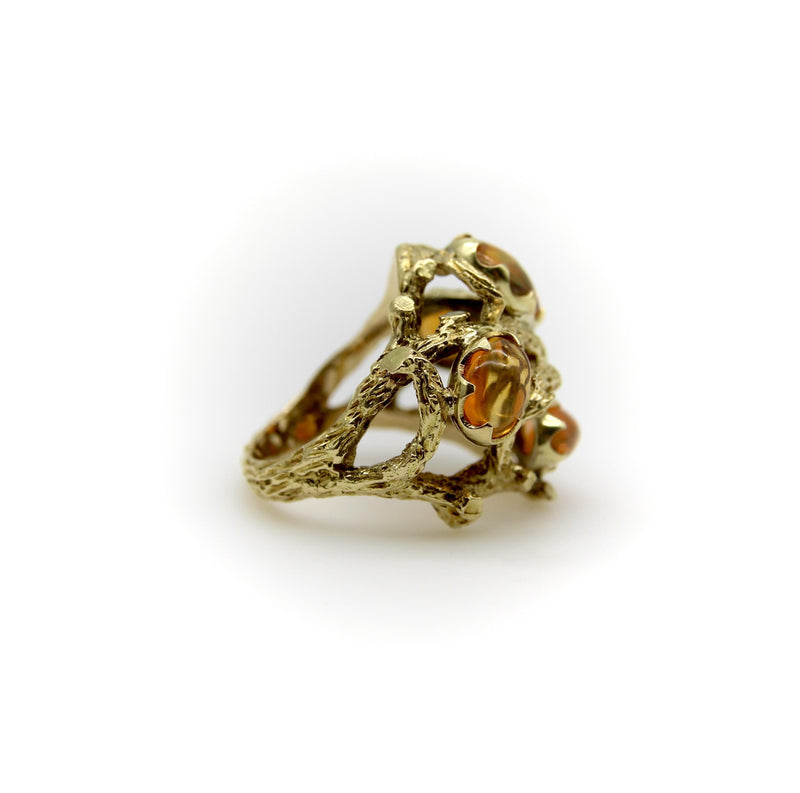 14K Gold Fire Opal Briar Patch Ring Kirsten's Corner 