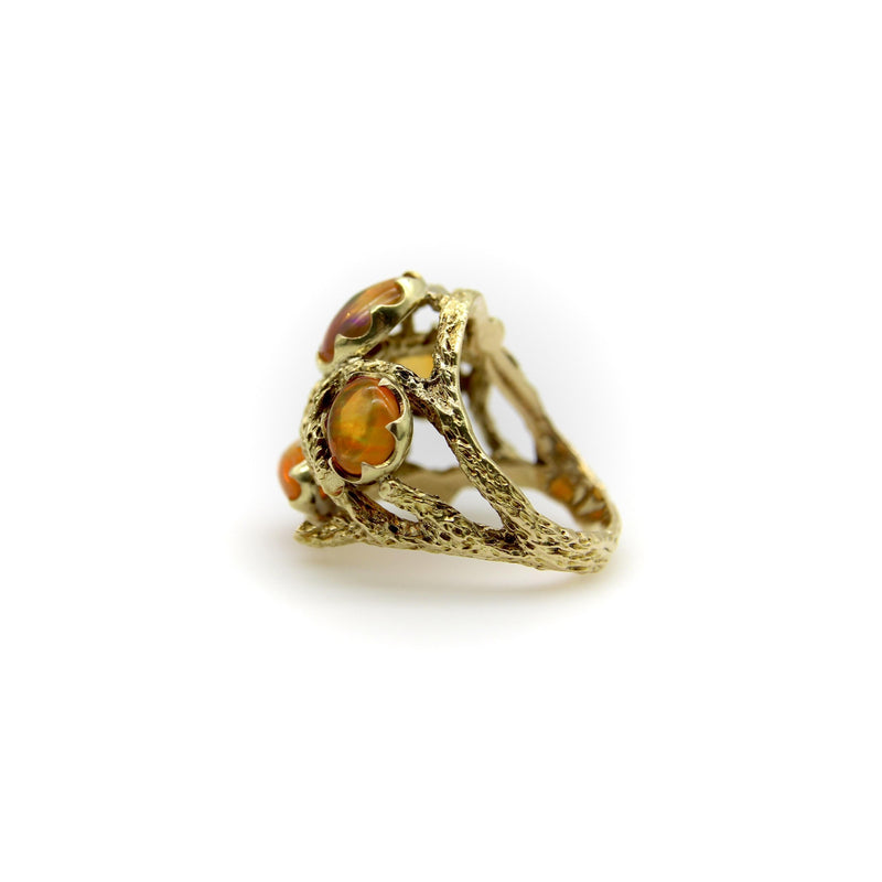 14K Gold Fire Opal Briar Patch Ring Kirsten's Corner 