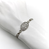 Edwardian Diamond Monogram Bracelet in 10K White Gold Bracelet Kirsten's Corner 