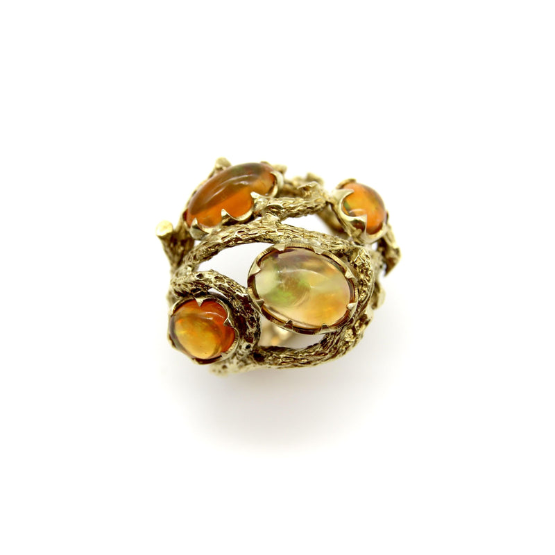 14K Gold Fire Opal Briar Patch Ring Kirsten's Corner 