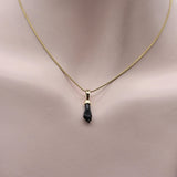 Vintage 14K Gold and Black Glass Figa Pendant Kirsten's Corner 