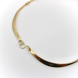 14K Gold Modernist Ed Wiener Sculptural Collar Necklace with Pearl Necklace Kirsten's Corner 