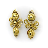 Georgian Iberian 21K Gold Pendeloque Diamond Earrings Earrings Kirsten's Corner 