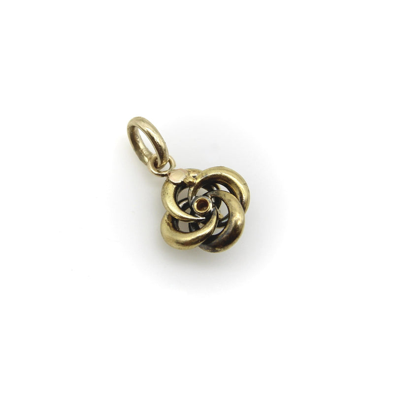 14K Gold Victorian Love Knot Pendant with Diamond Kirsten's Corner 