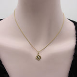 14K Gold Victorian Love Knot Pendant with Diamond Kirsten's Corner 