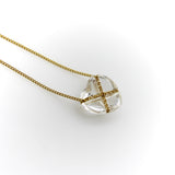 Tiffany & Co. 18K Gold Wrapped Rock Crystal Heart Necklace Necklace Kirsten's Corner 