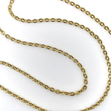 14K Gold Vintage Italian Textured Link Chain Kirsten's Corner 