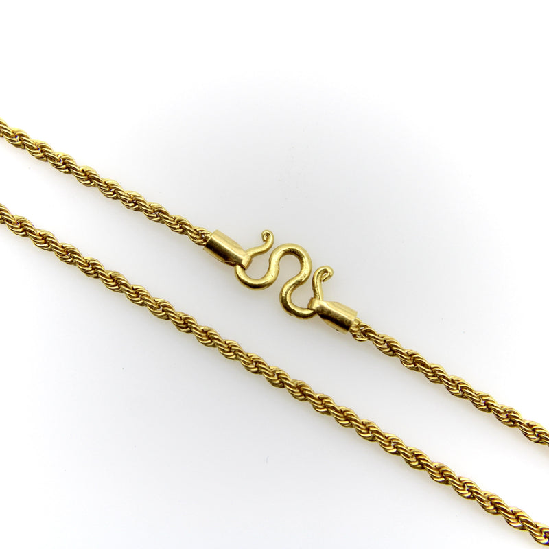 Vintage 22K Gold Rope Chain Kirsten's Corner 