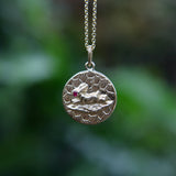 14K Gold Victorian Inspired Signature Running Rabbit Pendant-Charm with Ruby Eye Pendant, Charm Kirsten's Corner Jewelry 