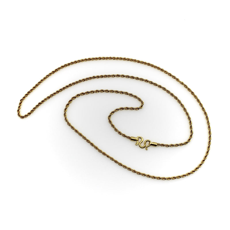 Vintage 22K Gold Rope Chain Kirsten's Corner 