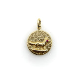 14K Gold Victorian Inspired Signature Fox Pendant-Charm pendant, Charm Kirsten's Corner 