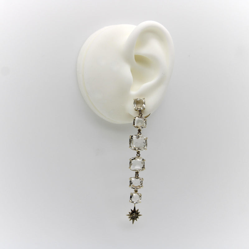 H. Stern 18K Gold Moonlight Quartz and Diamond Drop Earrings Earrings Kirsten's Corner 