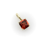 14K Gold Emerald Cut Tanzanian Garnet Pendant Pendant, Charm Kirsten's Corner 