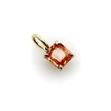 14K Gold Orange Sapphire Pendant Pendant, Charm Kirsten's Corner 
