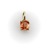 14K Gold Orange Sapphire Pendant Pendant, Charm Kirsten's Corner 