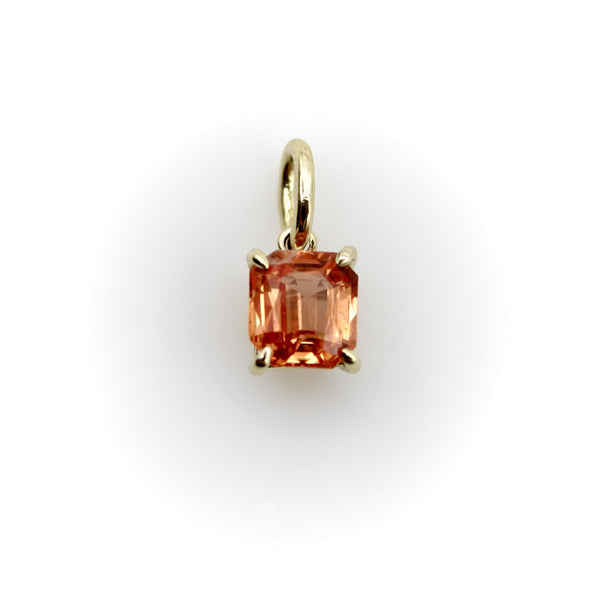 14K Gold Orange Sapphire Pendant Pendant, Charm Kirsten's Corner 