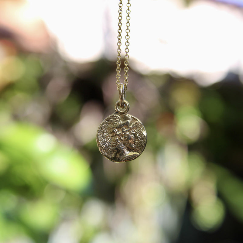 14K Gold Signature Achilles Warrior Pendant Pendant, Charm Kirsten's Corner 