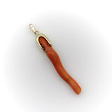 Signature 14K Gold Capped Coral Branch Pendant Pendant Kirsten's Corner 