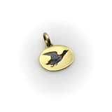 Art Deco 18K Gold and Enamel Mallard Duck Bird Charm jewelry Kirsten's Corner 