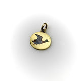 Art Deco 18K Gold and Enamel Mallard Duck Bird Charm jewelry Kirsten's Corner 