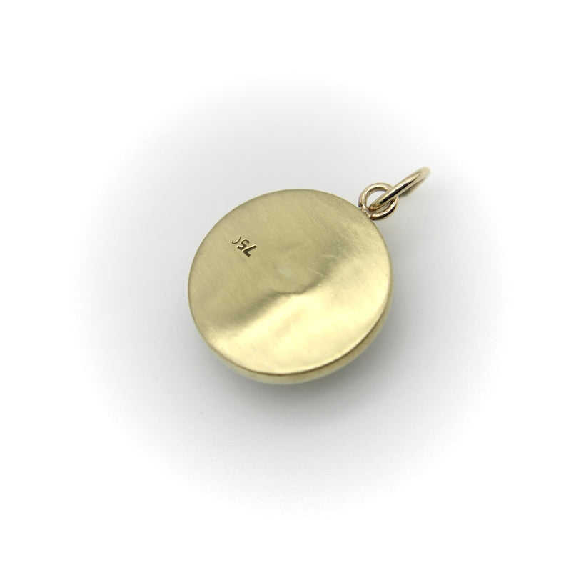 18K Gold Essex Crystal East-Flying Mallard Duck Charm Pendant, Charm Kirsten's Corner 