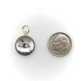 18K Gold Essex Crystal West-Flying Mallard Duck Charm Pendant, Charm Kirsten's Corner 