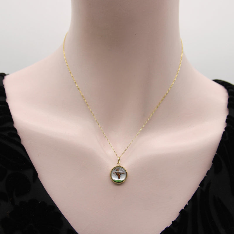 18K Gold Essex Crystal Wild Turkey Charm pendant, Charm Kirsten's Corner 