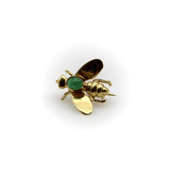 Vintage 18K Gold and Emerald Fly Pin Brooches, Pins Kirsten's Corner 