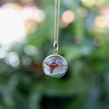 18K Gold Essex Crystal Pheasant Charm Pendant, Charm Kirsten's Corner 