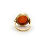 Victorian 18K Gold Carnelian Intaglio of Julius Caesar Ring ring Kirsten's Corner 