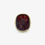 Georgian 18K Gold Hercules and Ompahle Tassie Intaglio Ring jewelry Kirsten's Corner 
