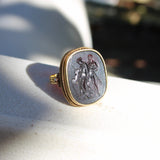 Georgian 18K Gold Hercules and Ompahle Tassie Intaglio Ring jewelry Kirsten's Corner 