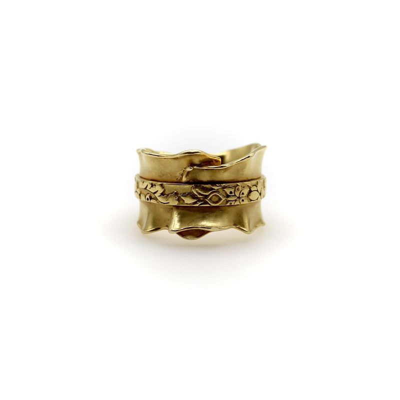 Carrera y Carrera 18K Gold Ribbon-esque Wide Band Ring Carrera y Carrera 