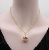 Vintage 18K Gold and Pink Sapphire Crown Pendant Pendant Kirsten's Corner 