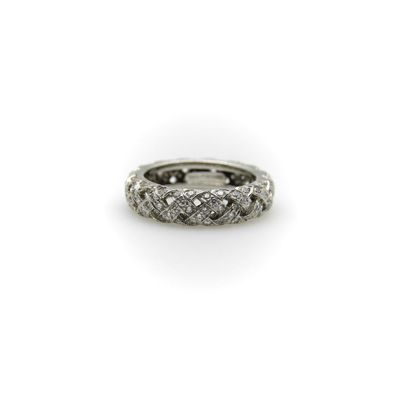 Tiffany & Co. Vannerie Platinum Diamond Eternity Band Tiffany & Co. 