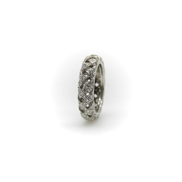 Tiffany & Co. Vannerie Platinum Diamond Eternity Band Tiffany & Co. 