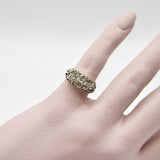 Victorian 18K Gold Elongated Cluster Old Mine Cut Diamond Ring Kirsten's Corner 