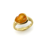18K Gold Hand Carved Fire Oral Feu Ring by Tony Malmed ring Kirsten's Corner 