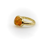 18K Gold Hand Carved Fire Oral Feu Ring by Tony Malmed ring Kirsten's Corner 