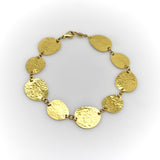 24K Gold Gurhan Lush Collection Hand-Hammered Disc Bracelet Gurhan 