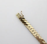 Vintage 14K Gold Herringbone Link Diamond Bracelet Bracelet Kirsten's Corner 