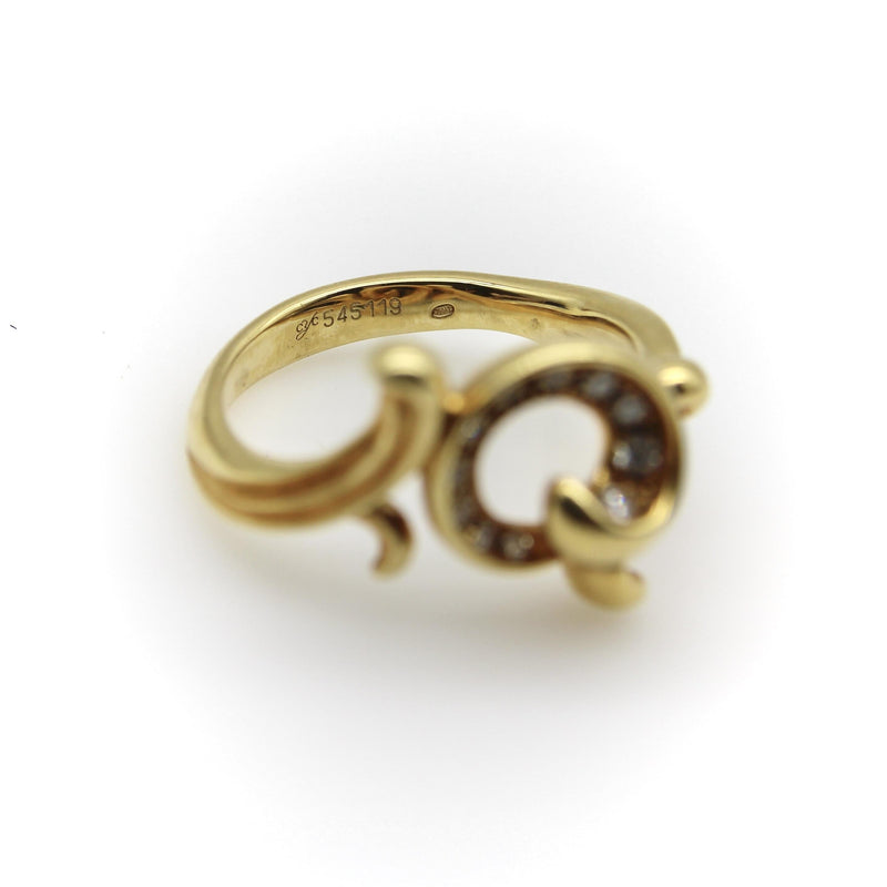 Carrera y Carrera 18K Gold and Diamond Origen Spiral Ring Carrera 