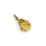 14K Gold Signature Hand-Carved Citrine Flower Charm jewelry Kirsten's Corner 