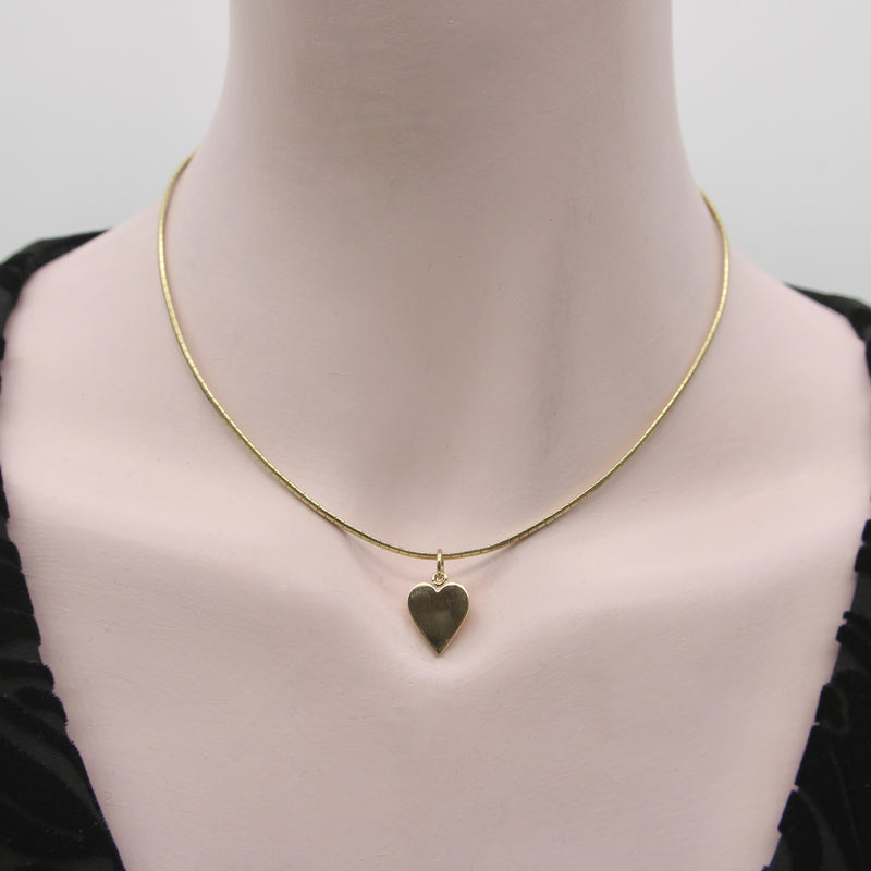 18K Gold Vintage Playing Card Heart Suit Pendant Charm Kirsten's Corner 